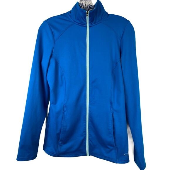 Women's CHAMPION Blue Full-Zip Athletic Jacket Pockets Size XS - Picture 1 of 9